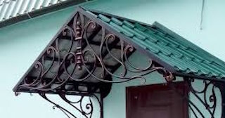 Козырьки из металлочерепицы от 1742 рублей в Рославле - НавесыРлв